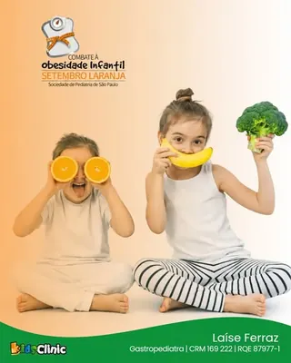 Post de Gastropediatria: Setembro Laranja, combate à obesidade infantil
